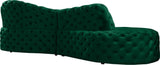 Royal Velvet Contemporary 2-Piece Sectional - Spacious, Stylish Seating with Deep Button Tufting Comfort