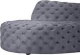 Royal Velvet Contemporary 2-Piece Sectional - Spacious, Stylish Seating with Deep Button Tufting Comfort