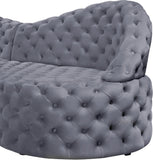 Royal Velvet Contemporary 2-Piece Sectional - Spacious, Stylish Seating with Deep Button Tufting Comfort