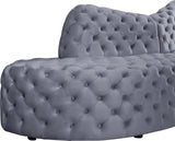 Royal Velvet Contemporary 2-Piece Sectional - Spacious, Stylish Seating with Deep Button Tufting Comfort