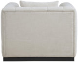 Lucia Oversized Living Room Chair - Luxurious Textured Fabric, Deep Channel Tufting, Cozy Support