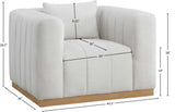 Lucia Oversized Living Room Chair - Luxurious Textured Fabric, Deep Channel Tufting, Cozy Support