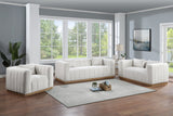 Lucia Sofa - Oversized Textured Linen Fabric Couch with Deep Channel Tufting for Ultimate Comfort