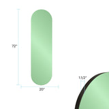 Balducci Oval Emerald Green Mirror Long
