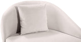 Nolan Glamorous Contemporary Chaise with Double Back Design and Elegant Gold Metal Legs, 81" Wide