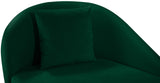 Nolan Glamorous Contemporary Chaise with Double Back Design and Elegant Gold Metal Legs, 81" Wide