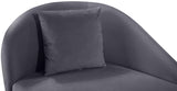 Nolan Glamorous Contemporary Chaise with Double Back Design and Elegant Gold Metal Legs, 81" Wide