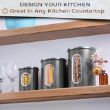 Moss & Stone 3-Piece Airtight Kitchen Canister Set