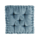 Square Large Pillow Seating Floor Cushion, Aqua Blue