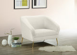 Hermosa Velvet Chair - Luxurious Mid-Century Design with Elegant Gold Legs and Curved Back for Style