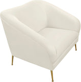 Hermosa Velvet Chair - Luxurious Mid-Century Design with Elegant Gold Legs and Curved Back for Style