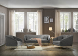 Hermosa Velvet Sofa - Elegant Mid-Century Design with Sleek Curved Arms and Luxurious Gold Legs