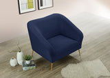 Hermosa Velvet Chair - Luxurious Mid-Century Design with Elegant Gold Legs and Curved Back for Style
