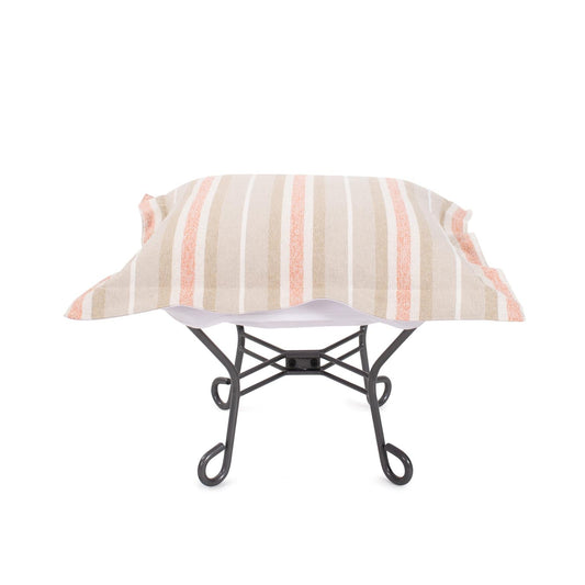 Indoor/Outdoor Puff Scroll Ottoman Dune Terra