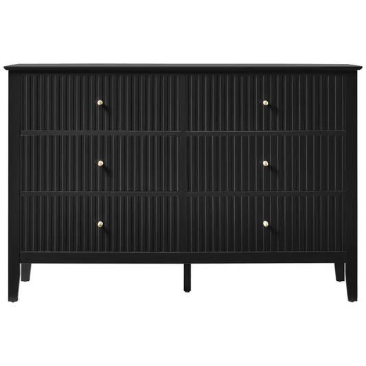 Wholesale 47" 6-Drawer Fluted Dresser, Eco-Friendly & Water-Resistant