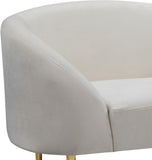 Ritz Elegant Velvet Chair with Gold Legs - Chic Curved Design for Contemporary Home Decor Style