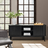 David 59" Modern Hidden Space Sliding Door TV Stand