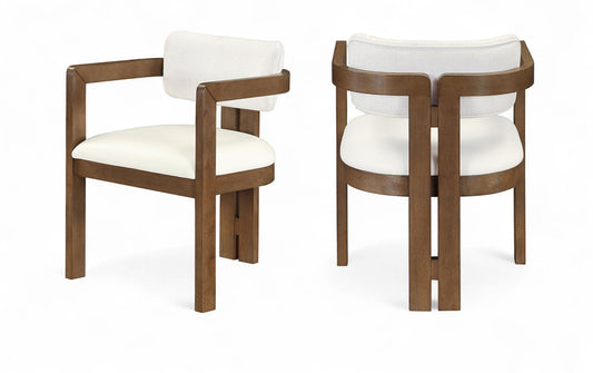Ravina - Upholstered Dining Chair With Stained Brown Base (Set of 2)