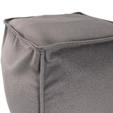 Qivuit Gray Square Pouf