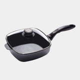 HD Nonstick Square Saute Pan with Glass Lid - Induction | Made in Switzerland