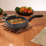 HD Nonstick Square Saute Pan with Glass Lid | Made in Switzerland