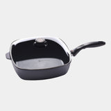 HD Nonstick Square Saute Pan with Glass Lid | Made in Switzerland