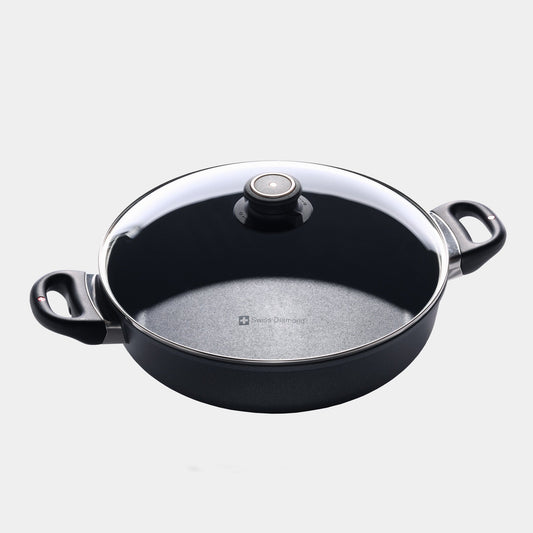 HD Nonstick Sauteuse with Glass Lid | Made in Switzerland