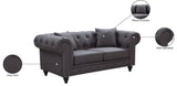 Chesterfield Elegant Contemporary Loveseat with Plush Seating, Tufted Design, and Nailhead Accents