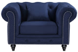 Chesterfield Elegant Contemporary Chair with Plush Foam Seat, Nailhead Design & Matching Pillows
