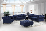 Chesterfield Elegant Contemporary Loveseat with Plush Seating, Tufted Design, and Nailhead Accents