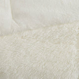 Shaggy Fur 3-Piece Comforter or Duvet Cover Set, White