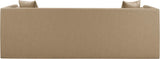Everett - Vegan Leather 88.5" Upholstered Sofa - Tan