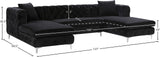 Gail Contemporary 3-Piece Sectional with Plush Deep Tufting, Double Chaise Design, and Pillows