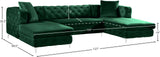 Gail Contemporary 3-Piece Sectional with Plush Deep Tufting, Double Chaise Design, and Pillows