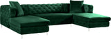 Gail Contemporary 3-Piece Sectional with Plush Deep Tufting, Double Chaise Design, and Pillows