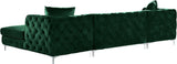 Gail Contemporary 3-Piece Sectional with Plush Deep Tufting, Double Chaise Design, and Pillows