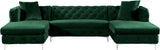 Gail Contemporary 3-Piece Sectional with Plush Deep Tufting, Double Chaise Design, and Pillows