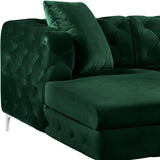 Gail Contemporary 3-Piece Sectional with Plush Deep Tufting, Double Chaise Design, and Pillows