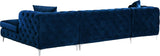 Gail Contemporary 3-Piece Sectional with Plush Deep Tufting, Double Chaise Design, and Pillows