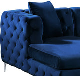 Gail Contemporary 3-Piece Sectional with Plush Deep Tufting, Double Chaise Design, and Pillows