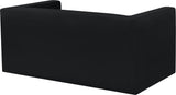 Henson Velvet Loveseat – Luxurious Contemporary Design with Solid Wood Frame for Modern Living Spaces