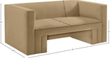 Henson Velvet Loveseat – Luxurious Contemporary Design with Solid Wood Frame for Modern Living Spaces