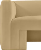 Henson Velvet Loveseat – Luxurious Contemporary Design with Solid Wood Frame for Modern Living Spaces