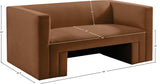Henson Velvet Loveseat – Luxurious Contemporary Design with Solid Wood Frame for Modern Living Spaces