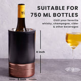 Mixora Double Wall Copper Black Wine Cooler