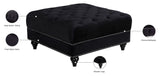 Sabrina Contemporary Ottoman - Luxurious Footrest & Extra Seating with Stylish Nailhead Trim Design