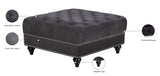 Sabrina Contemporary Ottoman - Luxurious Footrest & Extra Seating with Stylish Nailhead Trim Design