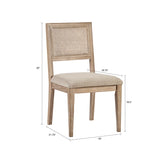 [Set of 2] Modern Farmhouse Dining Chairs with Cane Back
