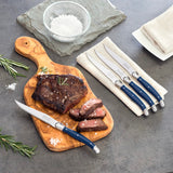 French Home Laguiole Steak Knives, Set of 4, Navy Blue