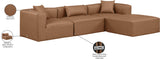 Cube Vegan Leather Modular Sectional - Modern Elegance and Versatile Comfort for Stylish Living Spaces